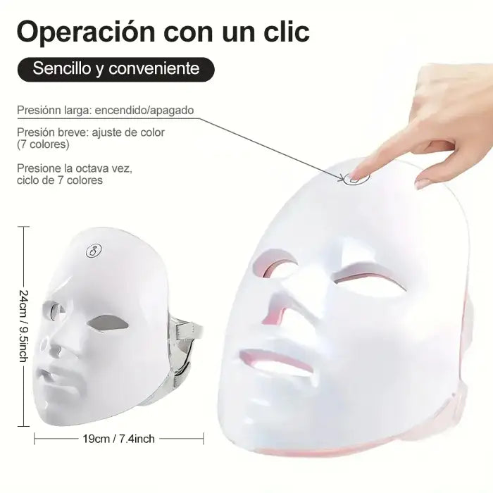Mascara Facial Fotones Led 7 Colores MICROTERAPIA NC03
